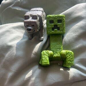 Minecraft Wolf and Creeper toys